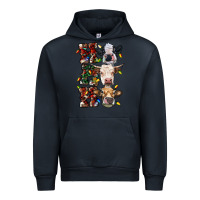Navy Ho Ho Ho Cows Urban Hoodie - RanaPortraitStore