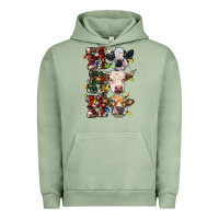 Pigment Oil Green Ho Ho Ho Cows Urban Hoodie - RanaPortraitStore