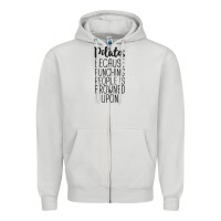 Dove Grey pilates because punching people is frowned upon t shirt Zipper Hoodie - linhVisuals