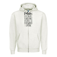 Oatmeal Heather pilates because punching people is frowned upon t shirt Zipper Hoodie - linhVisuals