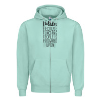 Seafoam pilates because punching people is frowned upon t shirt Zipper Hoodie - linhVisuals