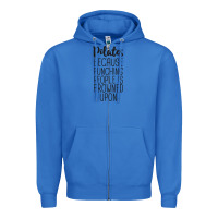 True Royal pilates because punching people is frowned upon t shirt Zipper Hoodie - linhVisuals