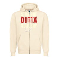 Sandshell straight outta surgery funny get well soon gifts post surgery supporti Zipper Hoodie - linhVisuals