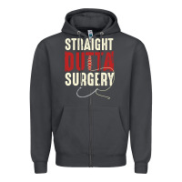 Straight Outta Surgery Funny Get Well Soon Gifts Post Surgery Supporti Zipper Hoodie | Teevron