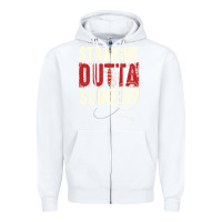 White straight outta surgery funny get well soon gifts post surgery supporti Zipper Hoodie - linhVisuals
