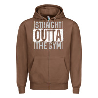 Chestnut straight outta the gym Zipper Hoodie - linhVisuals