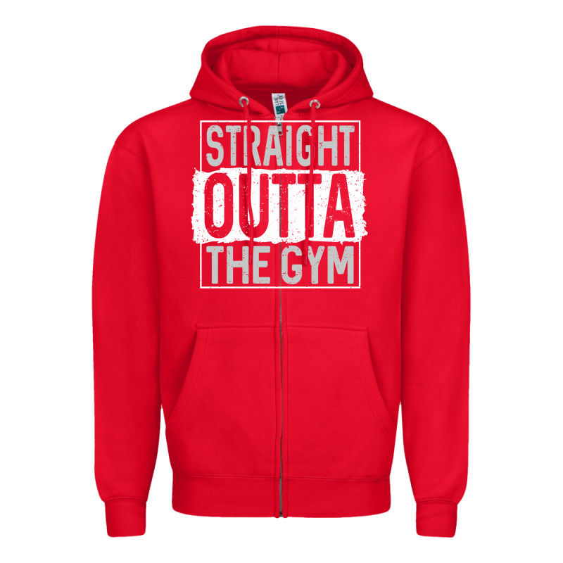 Straight Outta The Gym Zipper Hoodie by linhVisuals | Teevron