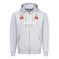 Heather Grey sweet but twisted candy cane christmas humor funny and cute gifts for Zipper Hoodie - linhVisuals
