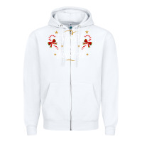 White sweet but twisted candy cane christmas humor funny and cute gifts for Zipper Hoodie - linhVisuals