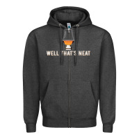 Charcoal Heather that's neat whiskey funny saying Zipper Hoodie - linhVisuals