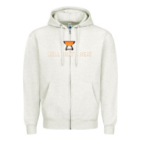 Oatmeal Heather that's neat whiskey funny saying Zipper Hoodie - linhVisuals