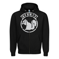 Black Secret Squirrel Zipper Hoodie - linhVisuals