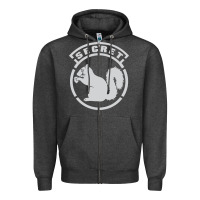 Charcoal Heather Secret Squirrel Zipper Hoodie - linhVisuals