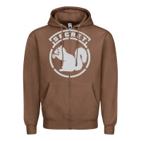 Chestnut Secret Squirrel Zipper Hoodie - linhVisuals