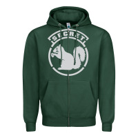 Sports Green Secret Squirrel Zipper Hoodie - linhVisuals