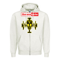 Oatmeal Heather Queensrÿche Zipper Hoodie - linhVisuals