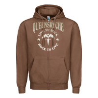Chestnut ‘Qüëënsrÿche Live To ock Zipper Hoodie - linhVisuals