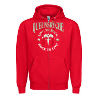 Red ‘Qüëënsrÿche Live To ock Zipper Hoodie - linhVisuals