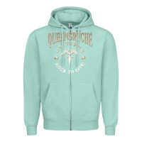 Seafoam ‘Qüëënsrÿche Live To ock Zipper Hoodie - linhVisuals