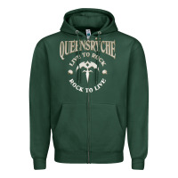 Sports Green ‘Qüëënsrÿche Live To ock Zipper Hoodie - linhVisuals