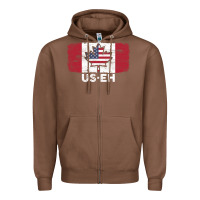 Chestnut us eh american canadian flag canada day leaf with usa flag inside Zipper Hoodie - linhVisuals