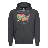 Smoke us national parks map colorful with all 59 national parks Zipper Hoodie - linhVisuals