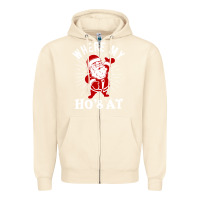 Sandshell where my ho's at funny santa christmas pun naughty xmas humor gift Zipper Hoodie - linhVisuals