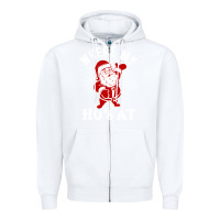 White where my ho's at funny santa christmas pun naughty xmas humor gift Zipper Hoodie - linhVisuals