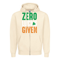 Sandshell zero lucks given funny st patricks day joke quote lucky shamrock irela Zipper Hoodie - linhVisuals