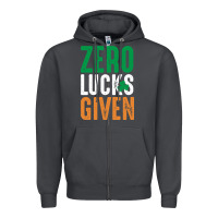 Smoke zero lucks given funny st patricks day joke quote lucky shamrock irela Zipper Hoodie - linhVisuals
