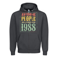 Smoke vintage 1988 awesome people are born in 1988 31st birthday gift for me Zipper Hoodie - linhVisuals