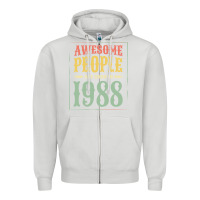 Dove Grey vintage 1988 awesome people are born in 1988 31st birthday gift for me Zipper Hoodie - linhVisuals