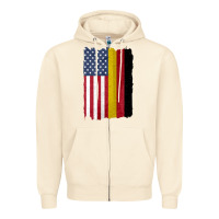 Sandshell united states with germany flag mix us and german country flags Zipper Hoodie - linhVisuals