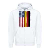 White united states with germany flag mix us and german country flags Zipper Hoodie - linhVisuals