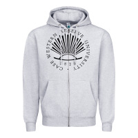 Heather Grey case western reserve, university Zipper Hoodie - linhVisuals