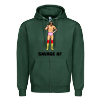 Sports Green savage af Zipper Hoodie - linhVisuals