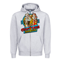 Heather Grey chip and dale anime character Zipper Hoodie - linhVisuals