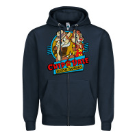 Navy chip and dale anime character Zipper Hoodie - linhVisuals