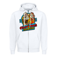 White chip and dale anime character Zipper Hoodie - linhVisuals
