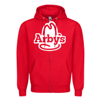 Red fastfood restauran Zipper Hoodie - linhVisuals