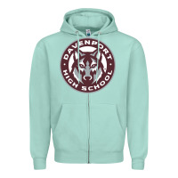 Seafoam davenport high school, davenport Zipper Hoodie - linhVisuals