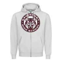 Dove Grey davenport high school, davenport Zipper Hoodie - linhVisuals