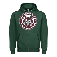 Sports Green davenport high school, davenport Zipper Hoodie - linhVisuals
