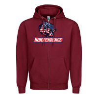 Burgundy independence high school Zipper Hoodie - linhVisuals