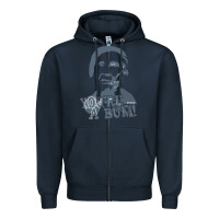 Navy rocky Zipper Hoodie - linhVisuals