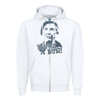 White rocky Zipper Hoodie - linhVisuals