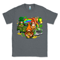Charcoal Heather St. Patrick's Day gnomies with leopard tumbler Classic Tee - HowdyJamesFarm