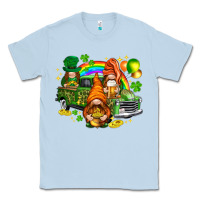 Dusty Blue St. Patrick's Day gnomies with leopard tumbler Classic Tee - HowdyJamesFarm