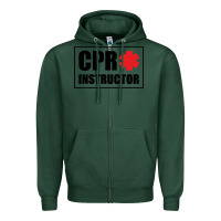 Sports Green cpr instructor Zipper Hoodie - linhVisuals