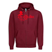 Burgundy don julio Zipper Hoodie - linhVisuals
